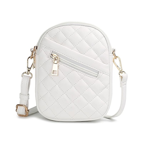 

Dame Crossbody taske PU Læder Daglig Vandtæt Holdbar Sort Hvid Gul