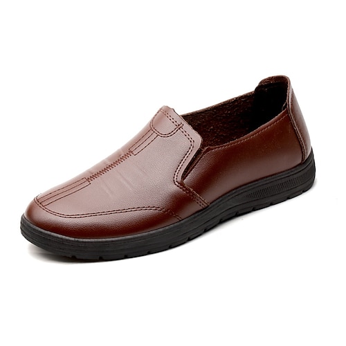 

Homme Mocassins et Slip On Chaussures de confort Mocassins en cuir Décontractées Extérieur du quotidien Polyuréthane Respirable Noir Jaune Marron Eté Printemps