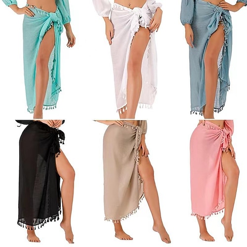 

Per donna Costumi da bagno Fondo della spiaggia Normale Costume da bagno Nappa Tinta unica Nero Bianco Rosa Blu Verde Costumi da bagno Sexy Abbigliamento mare