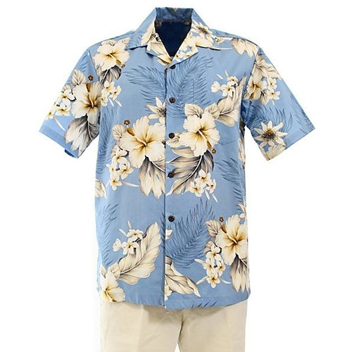 

Homme Chemise Chemise hawaïenne Floral Imprimés Photos Col rabattu Vin bleu marine Bleu Casual Hawaïen Manches courtes Imprimer Vêtement Tenue Tropique Hawaïen Design Décontractées