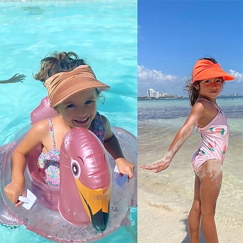 

protector solar de verano para niños sombrero de copa vacío sombrilla de playa al aire libre gorra transpirable para niños