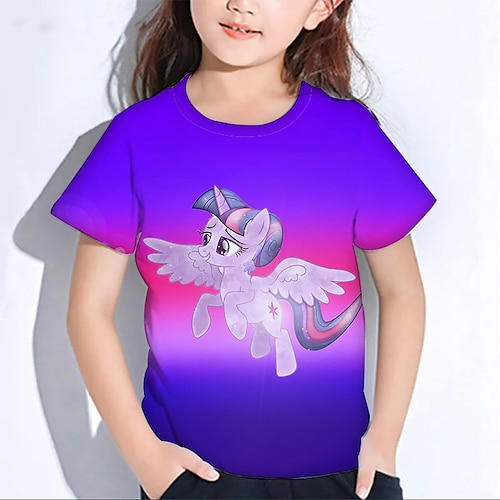 

mode kortærmet børne 3d-printet t-shirt til mænd og piger kortærmet med rund hals