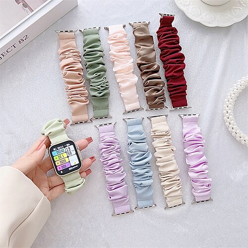 

Bracelet Scrunchie Compatible avec Bracelet Apple Watch 38mm 40mm 41mm 42mm 44mm 45mm 49mm Homme Élastique Toile Bracelet de remplacement pour iwatch Series Ultra 8 7 6 5 4 3 2 1 SE