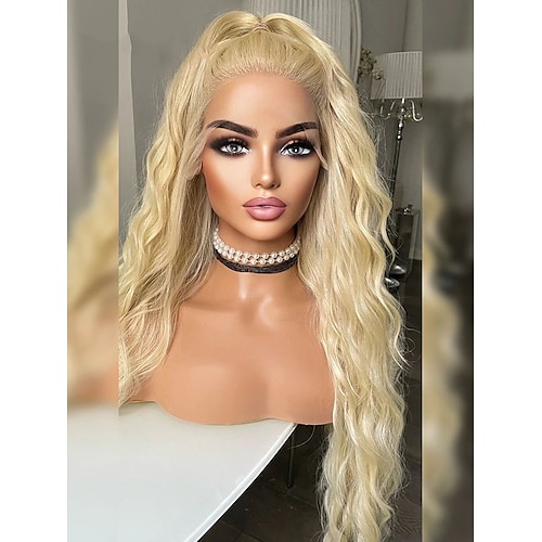 

Long Wavy Synthetic Lace Front Wig for Women 613 Blonde Synthetic Wigs