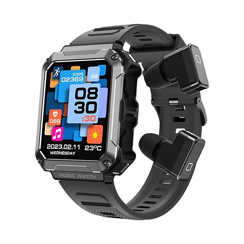 

T93 Montre intelligente 1.96 pouce Smartwatch Montre Connectée Bluetooth ECG PPG Surveillance de la température Podomètre Compatible avec Android iOS Femme Hommes Longue Veille Mode Mains-Libres