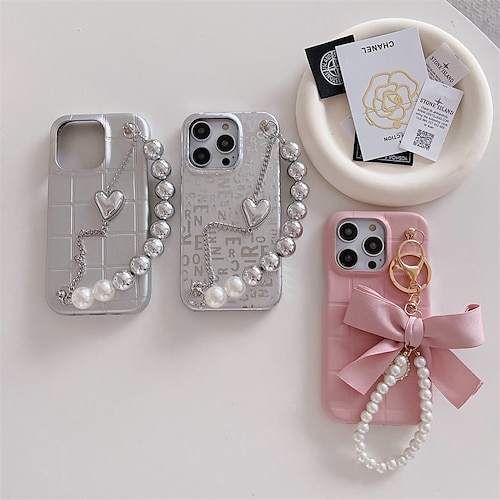 

Phone Case For Apple Back Cover iPhone 14 13 12 11 Plus Pro Max Portable With Keychain Full Body Protective Solid Colored PC PU Leather