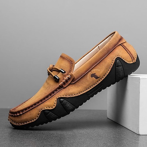 

Herren Loafer Slip On Mokkasin Komfort Schuhe Brautkleider schlicht Outdoor Täglich Mikrofaser Atmungsaktiv Schwarz Braun Grün Sommer Frühling