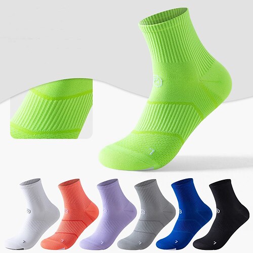 

laufsocken 1 Paar Herren Damen Socken Atmungsaktiv Schweißableitend Komfortabel Fitnesstraining Basketball Laufen Aktives Training Joggen Sport Einfarbig Polyester Schwarz Weiß Blau
