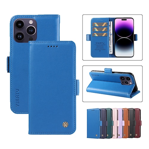 

téléphone Coque Pour Apple Étui en cuir iPhone 14 Pro Max Plus 13 12 11 Mini X XR XS 8 7 Coque Anti-Chocs Magnétique Protection complète du corps Couleur Pleine TPU faux cuir