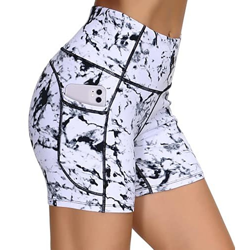 

Per donna Pantaloncini da corsa Pantaloncini stretti da corsa Tasche laterali Vita alta Pantaloni Sportivo Athleisure Elastene Fasciante in vita Sollevamento dei glutei Traspirante Fitness