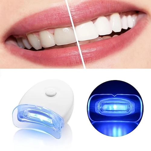 

LED Teeth Whitening Instrument, Portable Rechargeable Blue Light Oral Care Light Tool, Electric Teeth Whitening Instrument, Mini LED Light Oral Care Tool, For Covering And Whitening Stains Caused By Coffee, Tea, Wine, And Cigarette Smoking