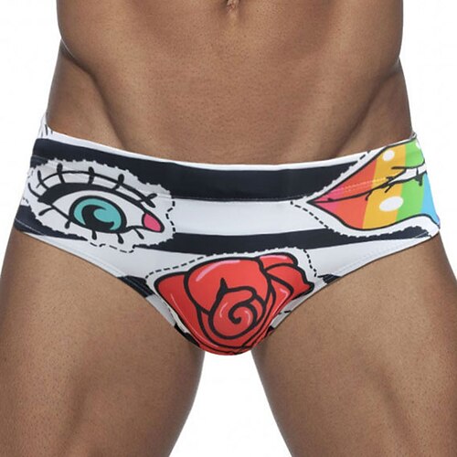 

Hombre Bañadores Pantalones de Natación Pantalón corto Calzoncillos de natación Estampado Estampados Comodidad Transpirable Exterior Diario Noche Deportes Hawaiano Blanco