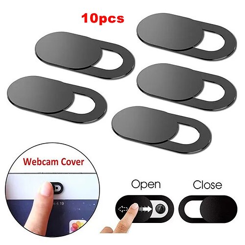 

10 stk webcam cover mobiltelefon plast skyder linser cover privatlivsbeskyttelse laptop klistermærke til ipad tablet kamera lukker