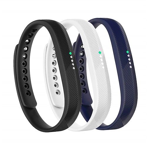 

3 Pack Smartwatch-Band Kompatibel mit Fitbit Fitbit Flex 2 Silikon Smartwatch Gurt Wasserdicht Verstellbar Frauen Männer Sportarmband Ersatz Armband