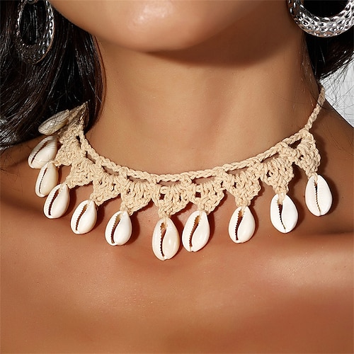 

Mujer Collares Moda Exterior Concha Collares