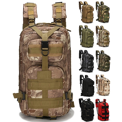 

Hiking Backpack Military Tactical Backpack Breathable Wearable Multifunctional Durable Outdoor Military Oxford Cloth ACU Color CP Color Jungle camouflage