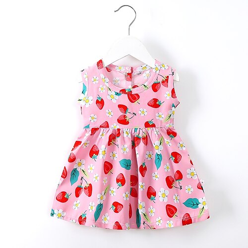 

Bambino (1-4 anni) Da ragazza Vestito floreale Floreale Abito linea A Sopra il ginocchio Vestito Scuola Girocollo Senza maniche Attivo Vestito 7-13 anni Estate Bianco Giallo Rosa
