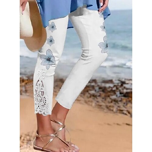 

jersey floral casual leggings