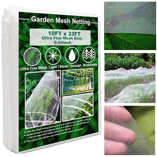 

rete da giardino, rete per coperture vegetali rete di protezione a maglia ultra fine per piante da orto frutta fiori colture copertura per fila di serre barriera per letto rialzata protezione per schermo copertura per rete