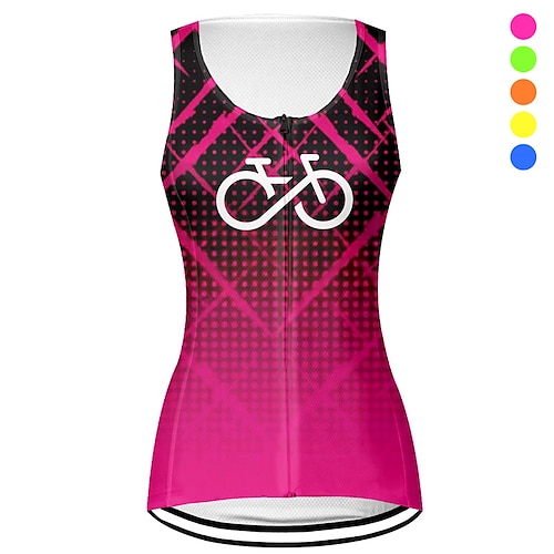 

21Grams Mujer Chaleco de Ciclismo Maillot de Ciclismo Sin Mangas Bicicleta Chalecos Camiseta con 3 bolsillos traseros MTB Bicicleta Montaña Ciclismo Carretera Transpirable Dispersor de humedad Secado