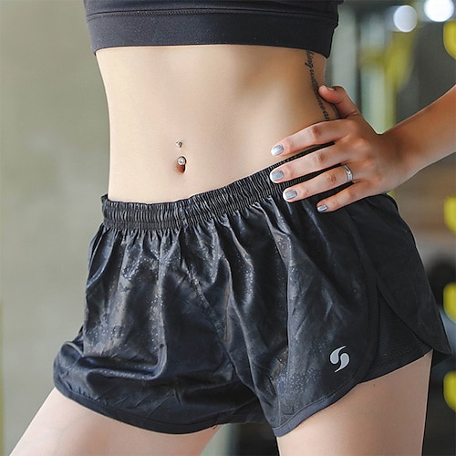 

Per donna Pantaloncini da corsa Pantaloncini da palestra Cinturino elastico Pantaloni Sportivo Athleisure Traspirante Morbido Asciugatura rapida Fitness Allenamento in palestra Corsa abbigliamento