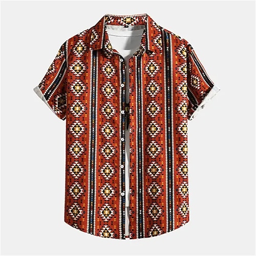 

Per uomo Camicia Teschi Tribale Stampe astratte Vintage ▾ Collo ripiegabile Nero Rosso Cachi Esterno Strada Maniche corte Stampa Abbigliamento Di tendenza Streetwear Originale Morbido