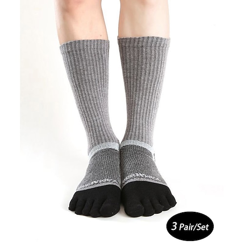 

Herren 3 Paare Kompressionssocken Zehensocken Schwarz Weiß Farbe Farbblock Casual Täglich Grundlegend Mittel Sommer Frühling Herbst Stilvoll Traditionell-Klassisch