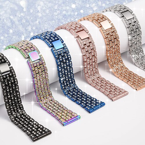 

Bijoux Bracelet Compatible avec Bracelet Apple Watch 38mm 40mm 41mm 42mm 44mm 45mm 49mm Paillettes Fermoir en métal Luxe Acier Inoxydable Strass Bracelet de remplacement pour iwatch Series Ultra 8 7