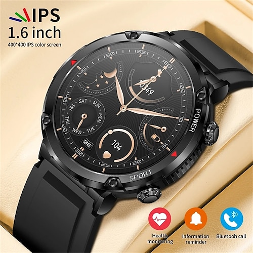 

T30 Smart Watch 1.6inch IPS Big Screen Bluetooth Call Heart Rate Blood Pressure Blood Oxygen Health Monitoring 600mAh Battery