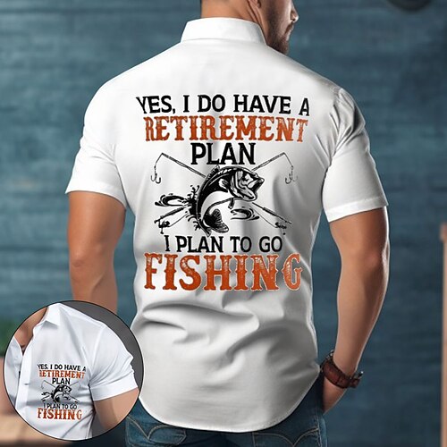 

Hombre Camisa camisa hawaiana Letra Estampados Pesca Cuello Vuelto Blanco Azul Piscina Verde Trébol Gris Exterior Calle Mangas cortas Estampado Ropa Moda Ropa de calle Design Casual