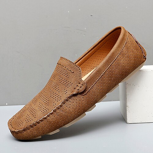 

Per uomo Scarpe Mocassini e Slip-Ons Mocassino Scarpe comfort Mocassini Classici Informale Giornaliero Discoteca Ginnastica Footing Pelle di nappa Pelle di maiale Traspirante Marrone chiaro Nero Beige