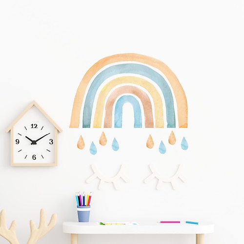 

arc-en-étoile enfants de chambre fond décoration murale stickers muraux amovible stickers muraux maternelle chambre salon chambre d'enfants pépinière fond décoration murale stickers muraux