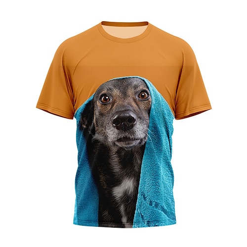 

Animal Chien Manches Ajustées Dessin Animé Manga Animé Art graphique Tee-shirt Pour Homme Femme Unisexe Adulte Impression 3D 100 % Polyester Casual Quotidien