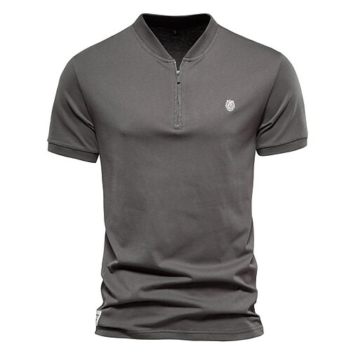 

Per uomo maglietta Mezza camicia con zip Stampe astratte A V Esterno Per uscire Maniche corte Stampa Abbigliamento Di tendenza Streetwear Casual quotidiano