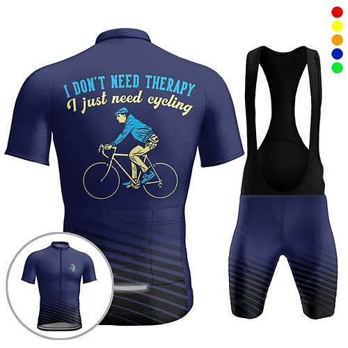 

21Grams Per uomo Maglia con salopette corta da ciclismo Manica corta Ciclismo da montagna Cicismo su strada Nero Vino Blu Pop art Bicicletta Traspirazione umidità Asciugatura rapida Elastene Gli sport