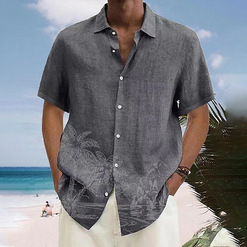 

Per uomo Camicia Camicia hawaiana Albero di cocco Stampe astratte Collo ripiegabile Nero Giallo Verde chiaro Nero - marrone Blu Reale Esterno Strada Maniche corte Stampa Abbigliamento Di tendenza