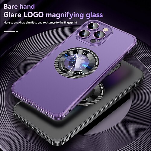 

Phone Case For Apple Magnetic Adsorption iPhone 14 13 12 Pro Max Plus Frosted Ultra-thin Magnetic Solid Colored PC Metal