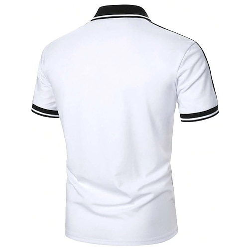  Camisas polo de manga corta para hombre, con cremallera, cuello  en V, estampado gráfico, camiseta de golf 2023, a la moda, ajuste muscular,  casual, para verano, Azul : Ropa, Zapatos y