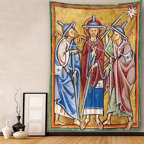 

pittura medievale arazzo da parete decorazione artistica coperta tenda appesa a casa camera da letto soggiorno decorazione