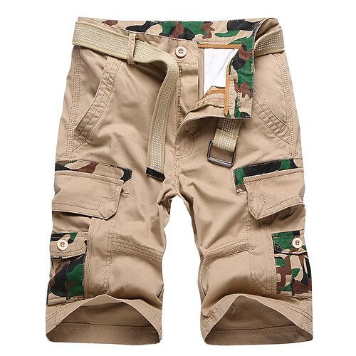 

Herre Shorts med lommer Trekking-shorts camouflage Udendørs Ripstop Åndbart Letvægt Hurtigtørrende Shorts Underdele Sort Blå Bomuld Fiskeri Klatring Strand 28 29 30 31 32