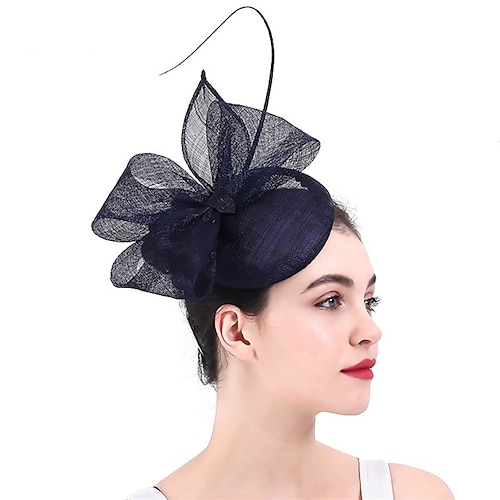 

fascinators Linfrø Kentucky Derby Hesteløp Elegant Britisk Med Fjær Sløyfe Hodeplagg Hodeplagg