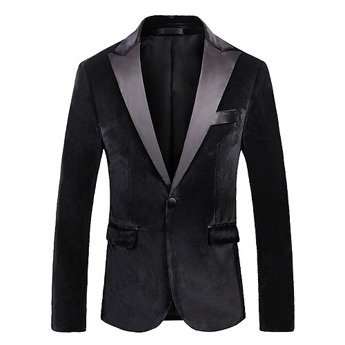 

Per uomo Di tendenza Festa Giacca Blazer Standard Taglio sartoriale Tinta unita Monopetto - 1 bottone Nero Rosso Blu Viola Verde 2023