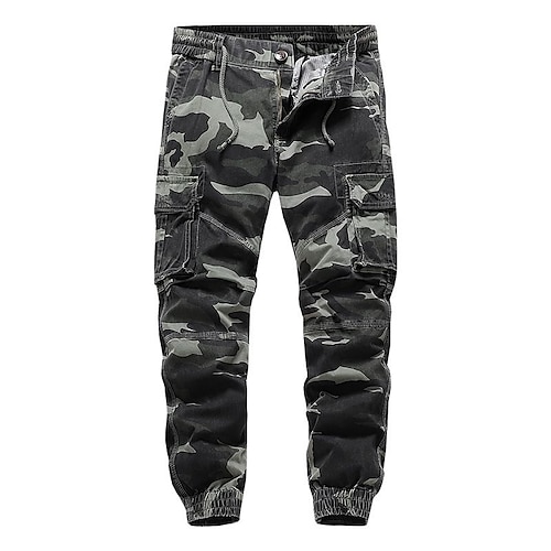 

Per uomo Pantaloni cargo Pantaloni Cerniera Tasche Mimetico Stampe astratte Comfort Traspirante Lunghezza intera Giornaliero Per eventi Abbigliamento di strada Sportivo Di tendenza Curcuma Nero Media