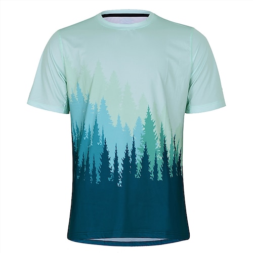 

Herre Downhill Jersey Kortermet Blå Grafisk Sykkel Pustende Hurtigtørkende Polyester sport Grafisk Tre Klær