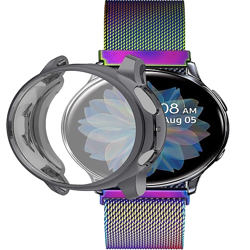 

Correa de Smartwatch para Samsung Galaxy Watch 5 Pro 45mm Watch 5 40/44mm Watch 4 Clásico 42/46mm Watch 4 40/44mm Acero Inoxidable Reloj inteligente Correa con caso cierre magnético Malla Correa