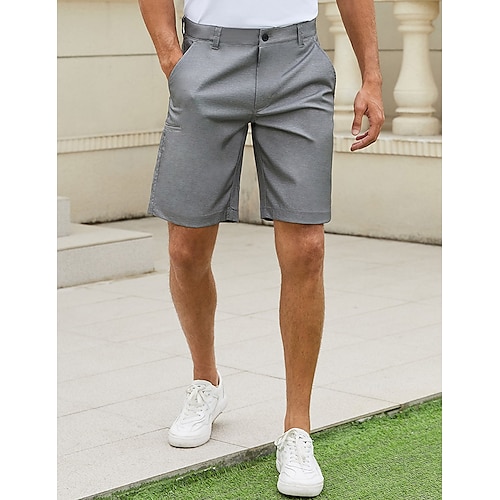 

Hombre Pantalón corto Pantalones cortos chinos Bermudas Bolsillo Plano Comodidad Transpirable Exterior Diario Noche Mezcla de Algodón Casual Gris