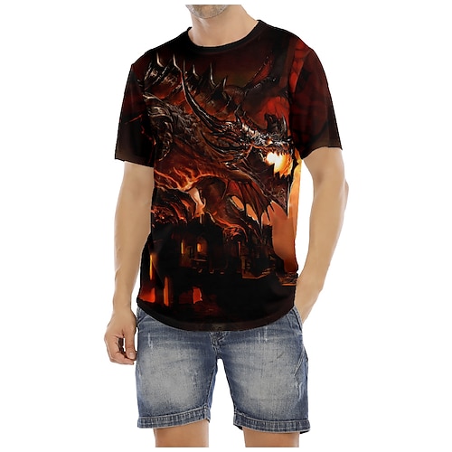 

Dungeons Dragons Gragon T-shirt Cartoon Manga Anime Graphic T-shirt For Men's Women's Unisex Adults' 3D Print 100% Polyester Casual Daily