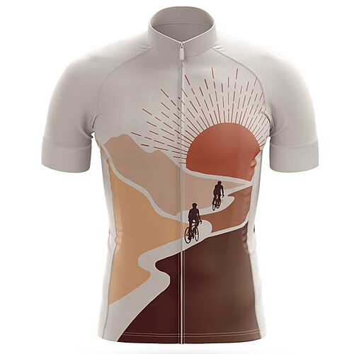 

21Grams Per uomo Maglia da ciclismo Manica corta Bicicletta Superiore con 3 tasche posteriori Ciclismo da montagna Cicismo su strada Traspirante Traspirazione umidità Asciugatura rapida Strisce
