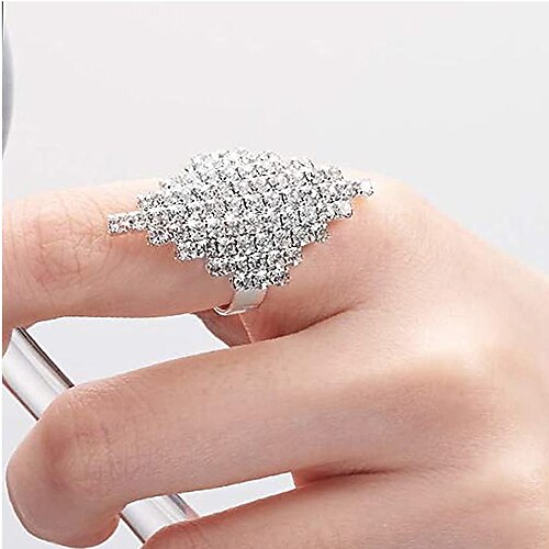 

Ringe Bryllup Sølv Strass Legering