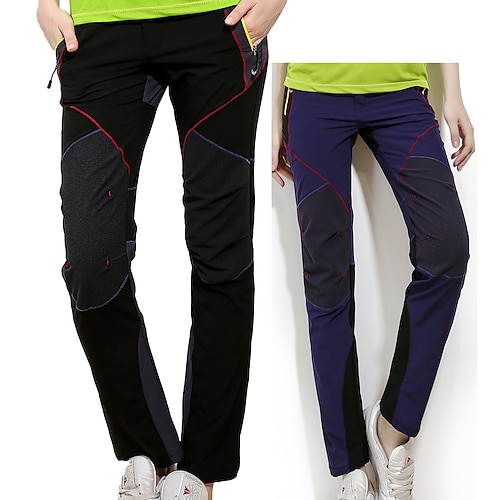 Women's Hiking Pants Trousers Patchwork Outdoor Breathable Quick Dry Multi Pockets Stretchy Bottoms Black Purple Hunting Fishing Climbing S M L XL XXL / Wear Resistance